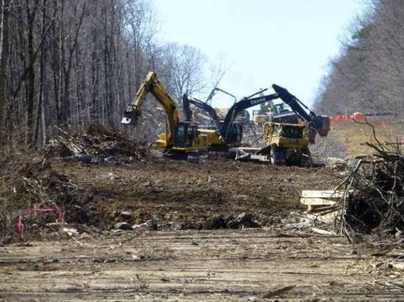 Pa. to send out $224 million from gas drilling impact fee Work on the Tennessee Gas Pipeline's Northeast Upgrade in Pike County (Facebook photo)