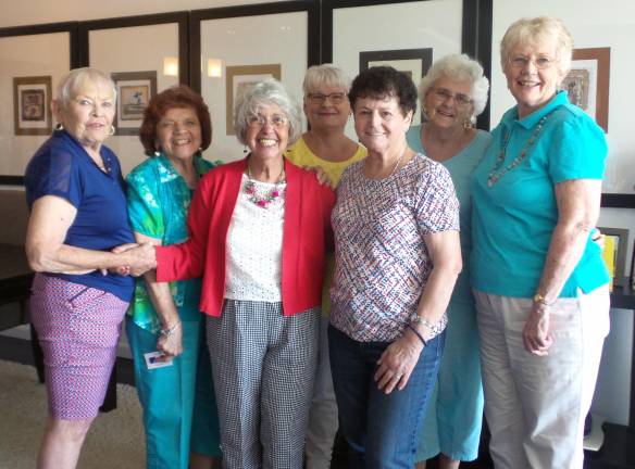 Joan Wortman, Marilyn Schultz, Denise Smithson, Joyce Van Ness, Gail Darcy, Bobby Stagg, and Nancy Heim.