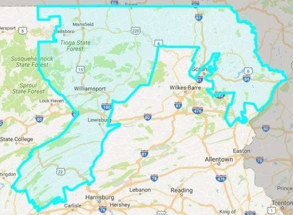Time to vote gerrymandering out of existence Outlines of the Congressional 10th District of Republican Tom Marino