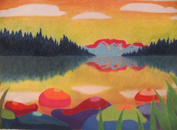 Students artwork showcased Maryanne Larrea — Negative Landscape.