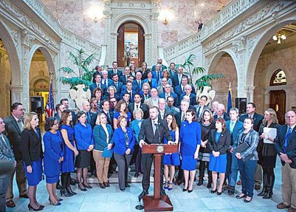 The Pennsylvania House after passing bills to stop human trafficking in the state.