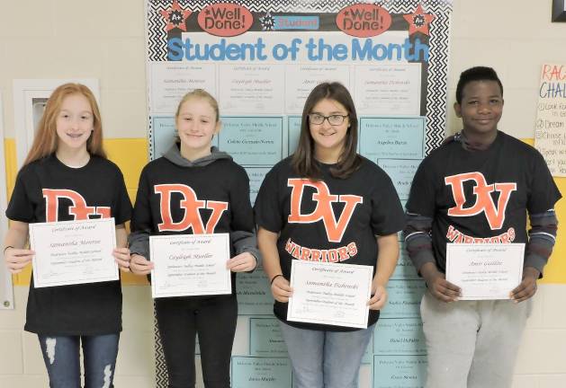 DVMS Students of the Month for September