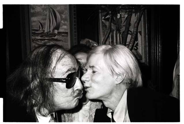 Public invited to unveiling of 10 new Christopher Makos photographs Salvador Dali Kissing Andy Warhol, 1978, by Christopher Makos