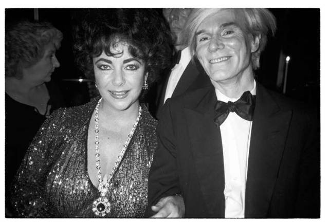 Public invited to unveiling of 10 new Christopher Makos photographs Andy Warhol with Elizabeth Taylor, New York City, 1981, by Christopher Makos