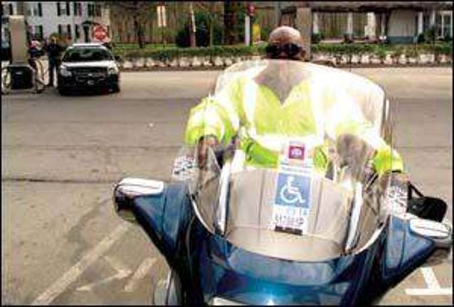 Handicapped permit on a motorcycle? Handicapped permit on a motorcycle?