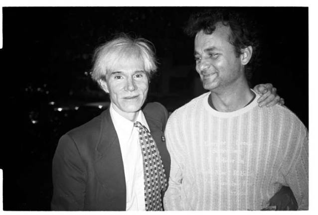 Public invited to unveiling of 10 new Christopher Makos photographs Andy Warhol with Bill Murray, New York City, 1981, by Christopher Makos