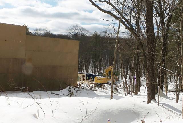 Supervisors explain donation to compressor fight Work underway at the compressor station (Photo by Frances Ruth Harris)