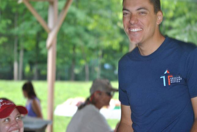 Keeping the Delaware River clean Nick Troiano who's running for US House of Representatives took part in the river cleanup.