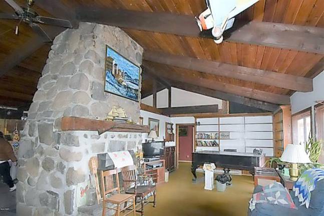 Estate home with artist studio, barn, and office building Living room