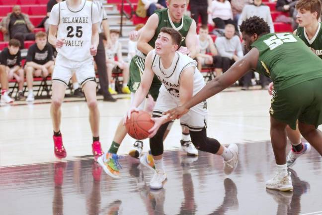 Delaware Valley's Mark Cavallaro handles the ball during the second half. Cavallaro scored 9 points.