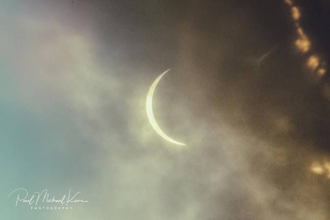 The partial solar eclipse. (Photo by Paul Michael Kane)