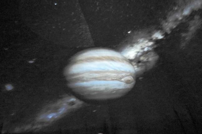 DVES students learn about space The students saw projections of the planets and other celestial bodies.