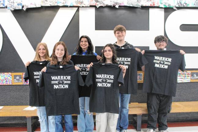 L-R Back: Ava Kraszewski, Lydia Navarro, Kyle Czekaj, and Tyler Upton. L-R Front: Kaylee Hutman and Isabella Seidel. Not pictured: Lina Hrytsenko, Josephine Dijan, and Dan Rizzo.