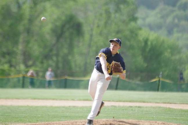 Warriors wear down Vikings Vernon pitcher Nicholas Grifone throws. Grifone threw for four innings and took the loss.