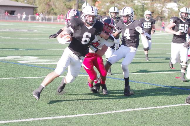 Delaware Valley ball carrier Jason Henderson is on the move in the second quarter. Henderson scored two rushing touchdowns.