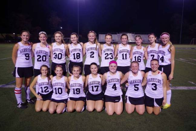 Delaware Valley Warriors tame Tunkhannock Tigers in field hockey The 2016 Delaware Valley Warriors field hockey team in a post-game portrait (Photo by George Leroy Hunter)