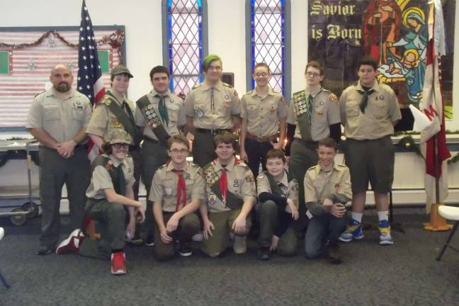 Boy Scouts move up at Court of Honor Boy Scouts move up at Court of Honor