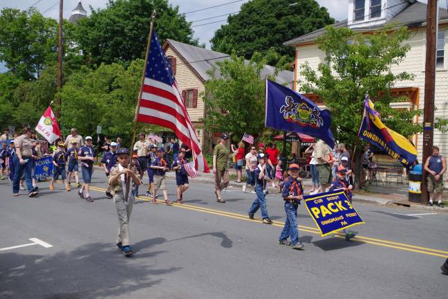 Remembering those who served Cub Scout Pack 3 of Dingmans Ferry march.