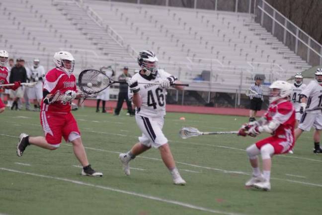 DV Warriors demolish North Pocono Delaware Valley goal keeper Bryce Haraldsen (46) made two saves.