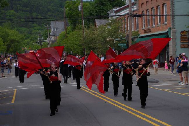Remembering those who served The Delaware Valley High School Color Guard.