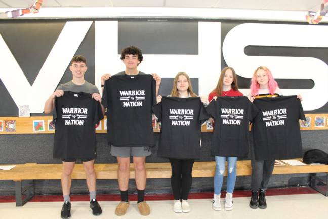 DVHS April Students of the Month (l-r) Nick Gelardi, Michael Brown, Madison Wehrle, Emma Simmons, and Eva Wallace.