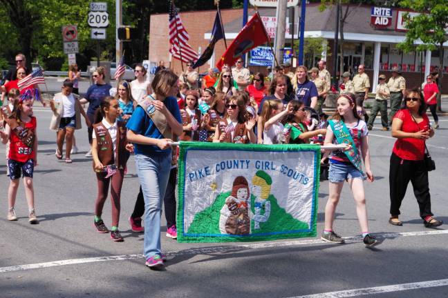Remembering those who served Pike County Girl Scouts march.