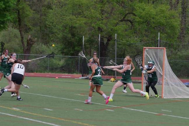Minisink Valley trumps Delaware Valley girls Delaware Valley's Jordan Peters (10) fires the ball towards the Minisink Valley goal post. Peters missed this shot but made one assist.