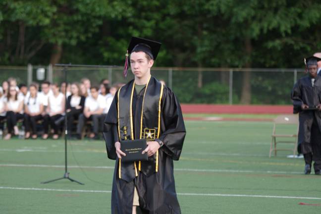 Into the future for the Class of 2016 Delaware Valley graduate Luke Bennett is enlisted in the U.S. Army and will go to basic training at Fort Benning in Columbus Georgia.