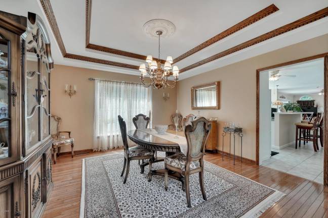 Modern, elegant four-bedroom home with privacy and a pool Living room