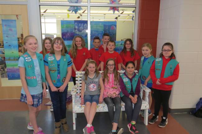 No need to be lonely, the Girl Scouts say Pictured: Kaeliann Weibolt, Katharine Quinn, Mia Purdon, Taylor Hite, Payton Yakupcin, Amber Weed, Ryder Machado, Hayden Collins, Jillian Robinson, Lauren Ford, Jackson Romer, Summer Seeley, and Kara Lupasello. Not pictured: Isabella Bixby, Cora Hughson and Veronica Guellich. (Photo by Peggy Snure)