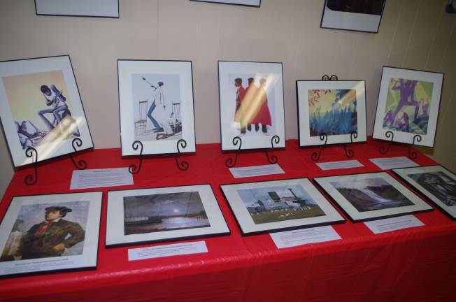 Work by African American artists on display at the Artists' Market (Photo by George Leroy Hunter)