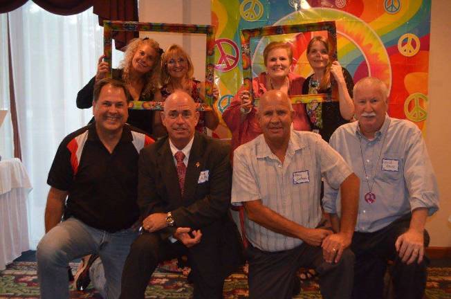 Groovy reunion held at Delaware Valley The reunion committee: Wendy Tschopp Strouse, Laurie Lyon Pearce, Helen Howey, Annette DeRose Martin, Kurt Brink, Patrick McCarty, Gary Southard and David Krause (Photo provided)