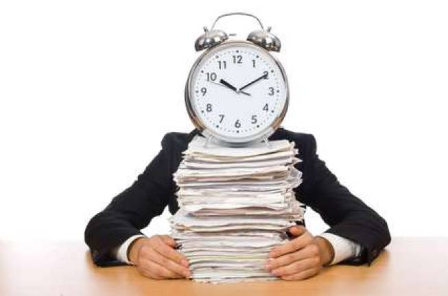 Pennsylvania government overtime grew 10 percent last year Businessman in business concept isolated on white