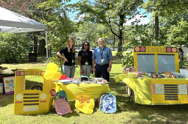 School supplies for students <b>Samantha Rokozs, SAM, Inc., Michele Burrell, Pike County Children and Youth Services Administrator, and Pike County Commissioner Matthew M. Osterberg </b>