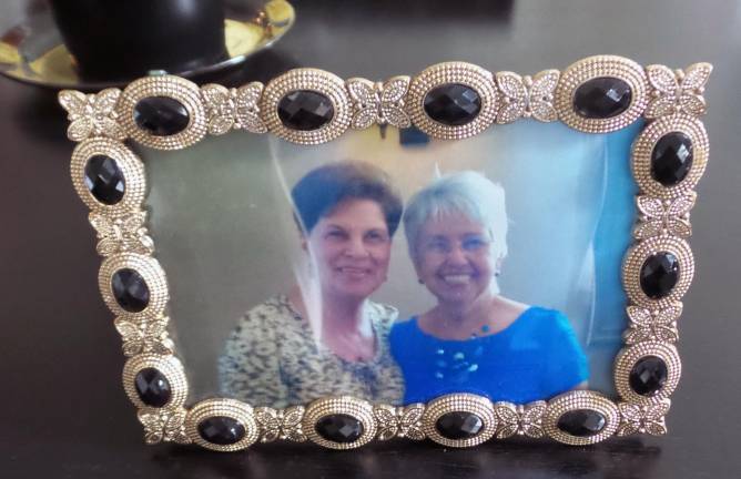 Norma Andriani (left) and Denise Smithson, friends for 60 years.