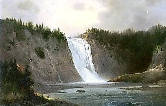 “Waterfall at Mont-Marency” by Robert Scott Duncanson (1864)