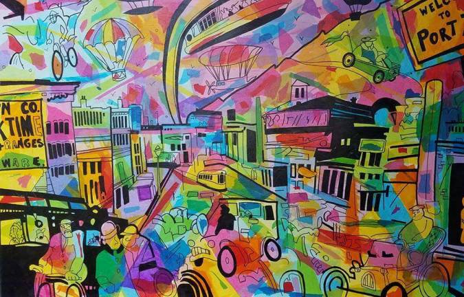 UpFront gallery to host artists' reception "Port Jervis Tissue Paper Art” by Craig Smedley