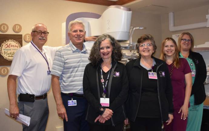 Pictured from left to right are: James Hockenbury, MHA, ACHE, Chief of Professional and Ancillary Services; Robert Brzuchalski, CRA, RT, RDMS, Imaging Services Manager; Mary Pat Connor, RT(M); Lisa Ryder, RT(M); Kathleen Tracy, RT (M), CT, MR; Tiffany Shaffer, RT(M). Provided photograph.