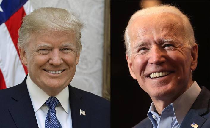 Following the money: how locals are donating to the 2020 presidential campaigns President Donald J. Trump (Official White House photo by Shealah Craighead) and Former Vice President and Democratic presidential candidate Joe Biden (Photo by Gage Skidmore)