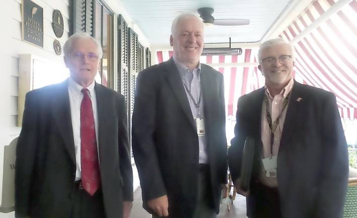 From left: Pike County Commissioners Steve Guccini, Ronald R. Schmalzle, and Matthew M. Osterberg (Photo by Frances Ruth Harris)