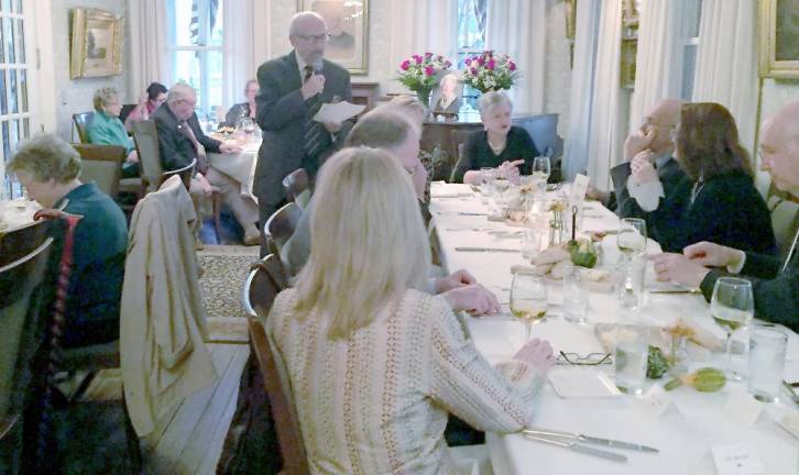 Ray Weeks talks to guests.