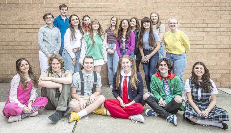 The cast: Avery DelGuidice, Dominic Chiocchi, Jacob Conklin, Vanessa Hasbrouck, Devin Malone, Sam Fried; Megan Fahrenfeld, Ella White, Emily O’Brien, Andrea Piedrasanta, Beatrice Rakowsky, Peyton Kane; Sean Masino, Skylar Tomlin, Olivia Owens, Bri Brown, Raegan Weekley. Not pictured: Veronica Conklin (Photo provided)