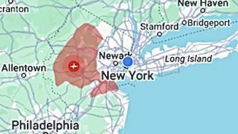 UPDATED: Earthquake rocks Northeast An earthquake with a 4.8 magnitude felt throughout the Northeast on Friday morning, April 5 was traced to Whitehouse Station, N.J., about 45 miles west of New York City. (Photo courtesy of earthquake.usgs.gov)