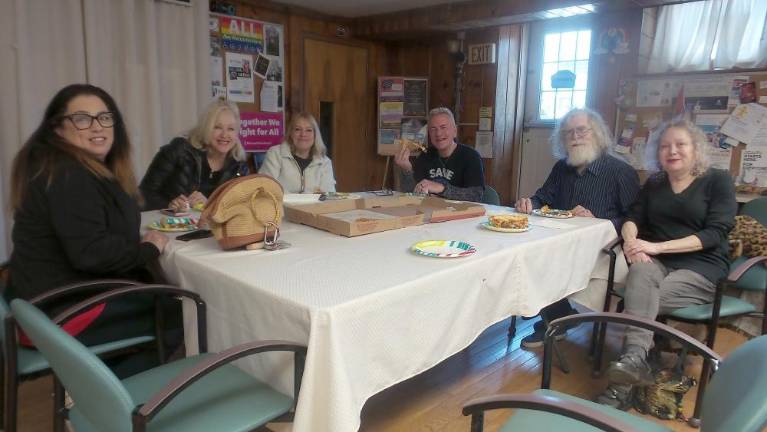 Left to right: Amanda Pauley, Wendy Stuart Kaplan, Deborah Longo, Bill King, Ellsworth and Sherrie Van Houten (Photo by Frances Ruth Harris