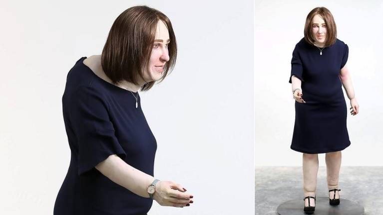 Experts: Life-sized model shows what office workers might look like in 20 years Experts: Life-sized model shows what office workers might look like in 20 years
