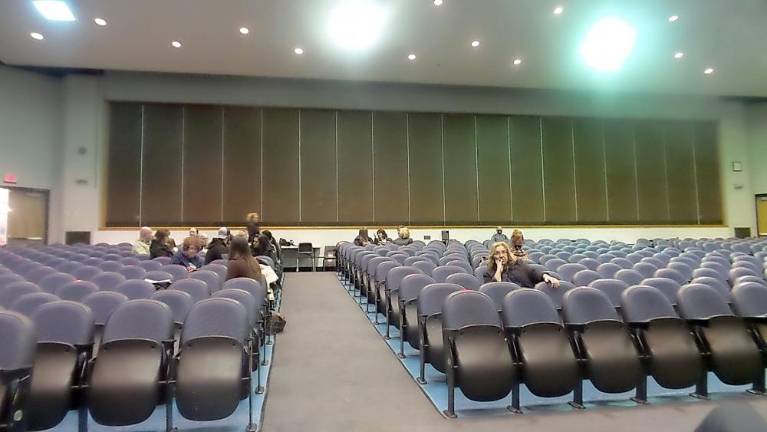 The audience at the Dec. 9 school board meeting (Photo by Frances Ruth Harris)