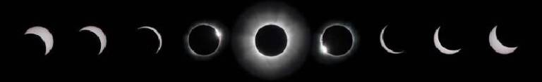 Solar eclipse viewing party planned in Matamoras In this series of stills from 2013, the eclipse sequence runs from right to left, with the center image showing totality (NASA: Rick Fienberg: nasa.gov)
