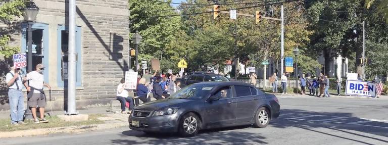 Biden supporters rally in Milford