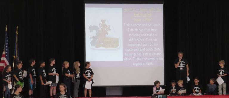 Let’s go! Students heard about the Seven Habits of Happy Kids (Photo provided)