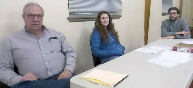 The election was monitored by George Martin (representing Janet Heim and Barbara Lippincott’s interests), Grace Cadigan (representing the humane society's interests), and neutral overseer Nickolas J. McIntyre. (Photo by Frances Ruth Harris)